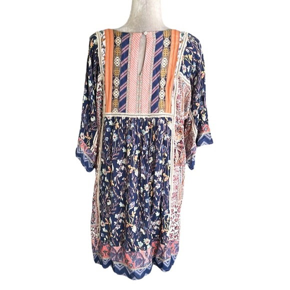 Sundance “My Favorite Dress Ever” Floral & Crochet Lace Boho Mini Dress - M - Picture 9 of 16